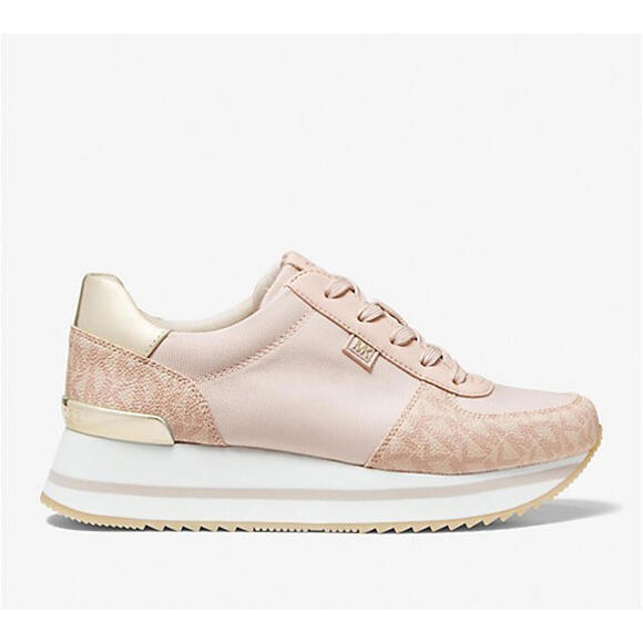 Michael Kors Monique Trainer Ballet Metallic Textile Lace-Up - Picture 1 of 8